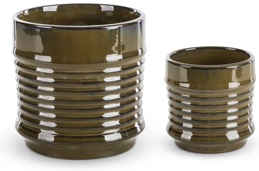 KERAMICKÝ KVETINÁČ (FI) 11X11 CM HNEDÁ