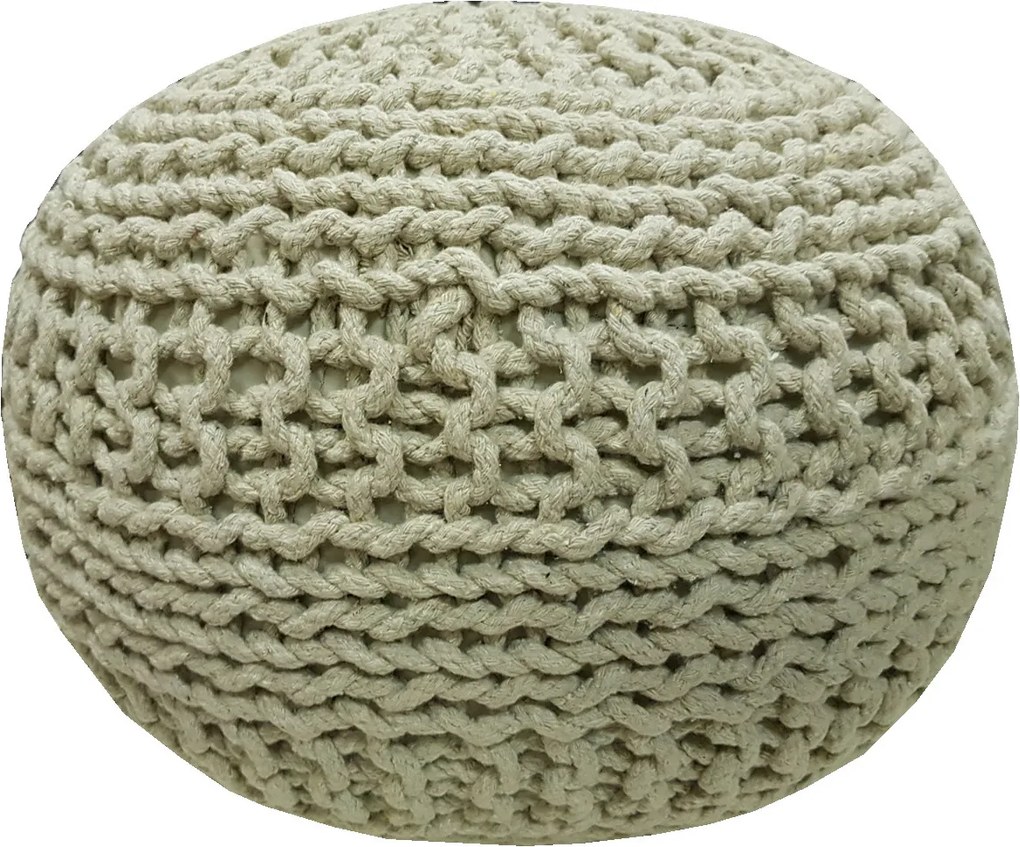 KUDOS Textiles Pvt. Ltd. MEGA AKCE: Sedací vak TEA POUF 21 béžový - 40x40x35 cm