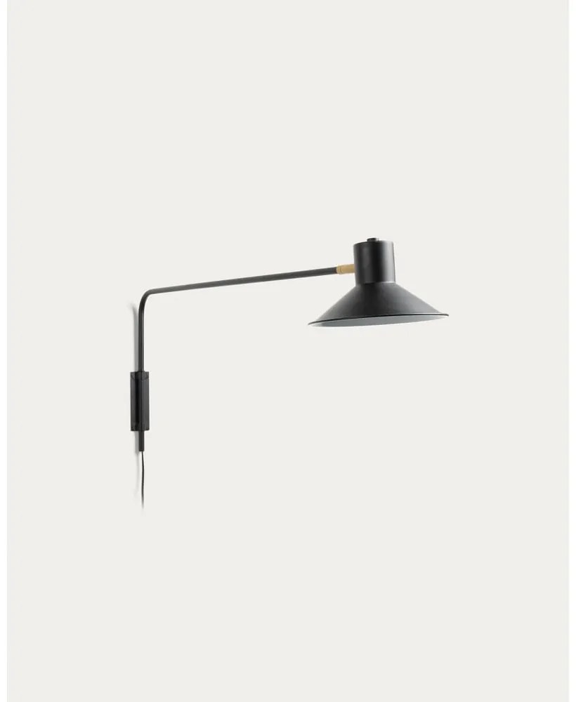 Čierne nástenné svietidlo ø 20 cm Aria – Kave Home
