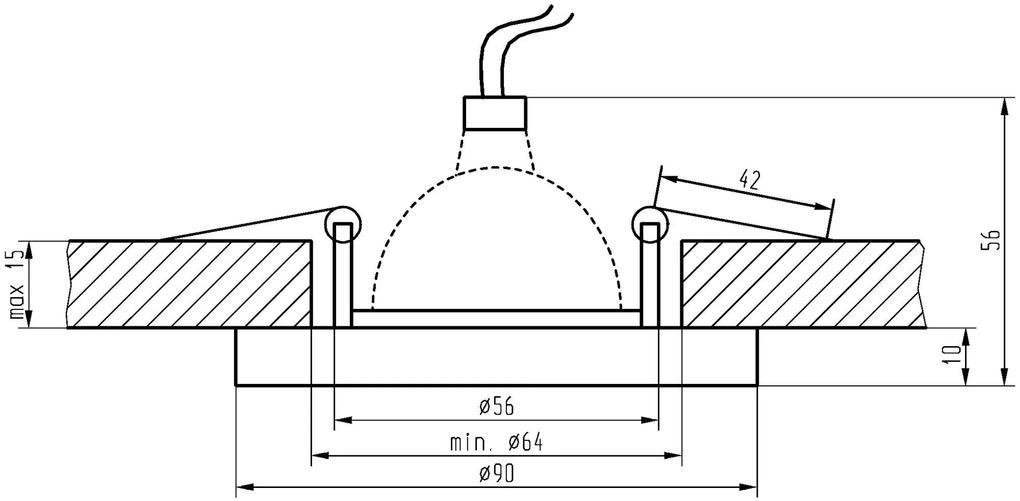 CLX Stropné podhľadové moderné osvetlenie FALLO, 1xMR16, 50W, 9cm, okrúhle, mosadzné
