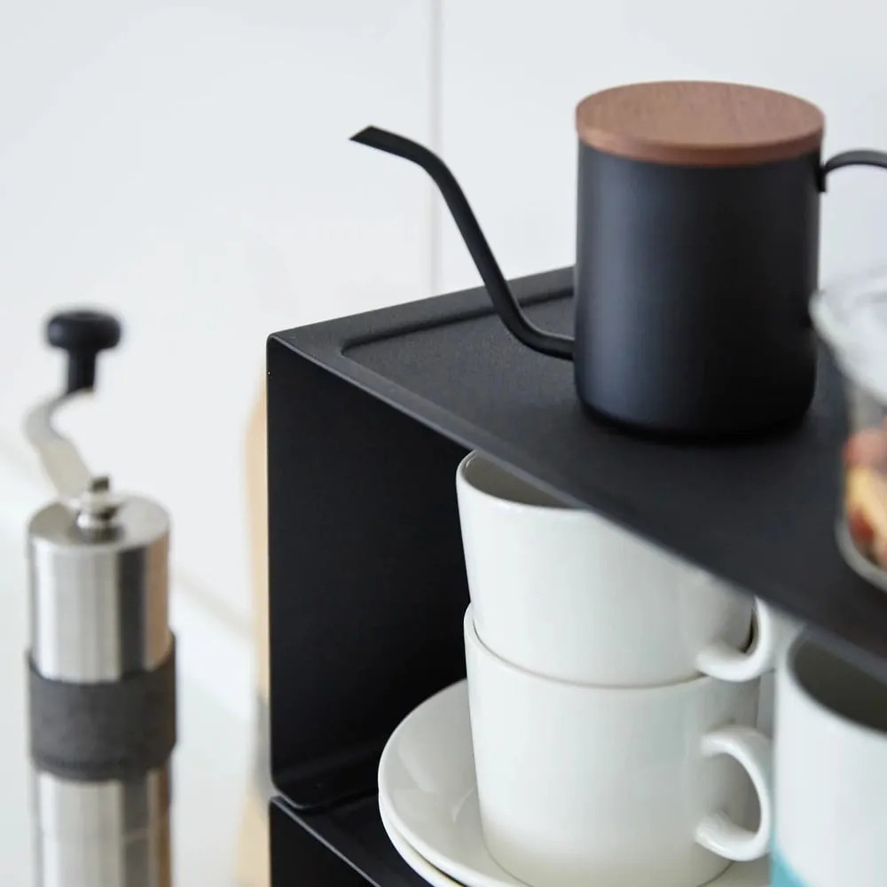 Čierna kovová prídavná polička 30,5x14 cm Tower – YAMAZAKI