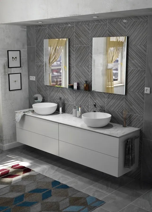 Sapho Sapho, TREOS umývadlová skrinka 75x53x50,5cm, biela matná (TS070), TS070-3131