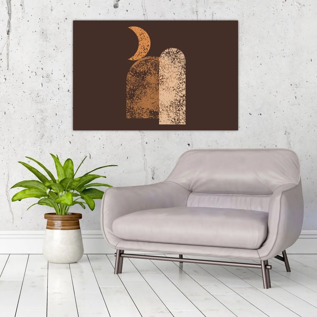 Obraz - Oranžové oblúky N⁰2 (90x60 cm)
