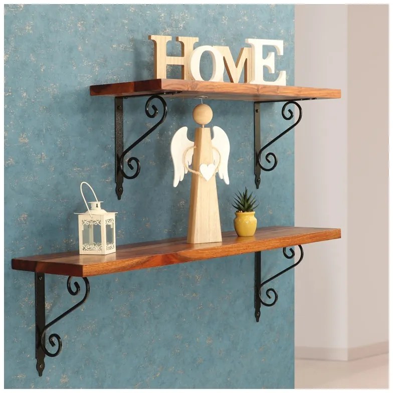 Polica na stenu s konzolou Runa 150 cm PALISANDER