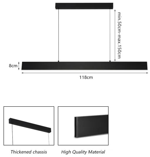 Brilagi - LED Stmiev. luster na lanku SLIMLINE LED/40W/230V 3000-6000K čierna + DO