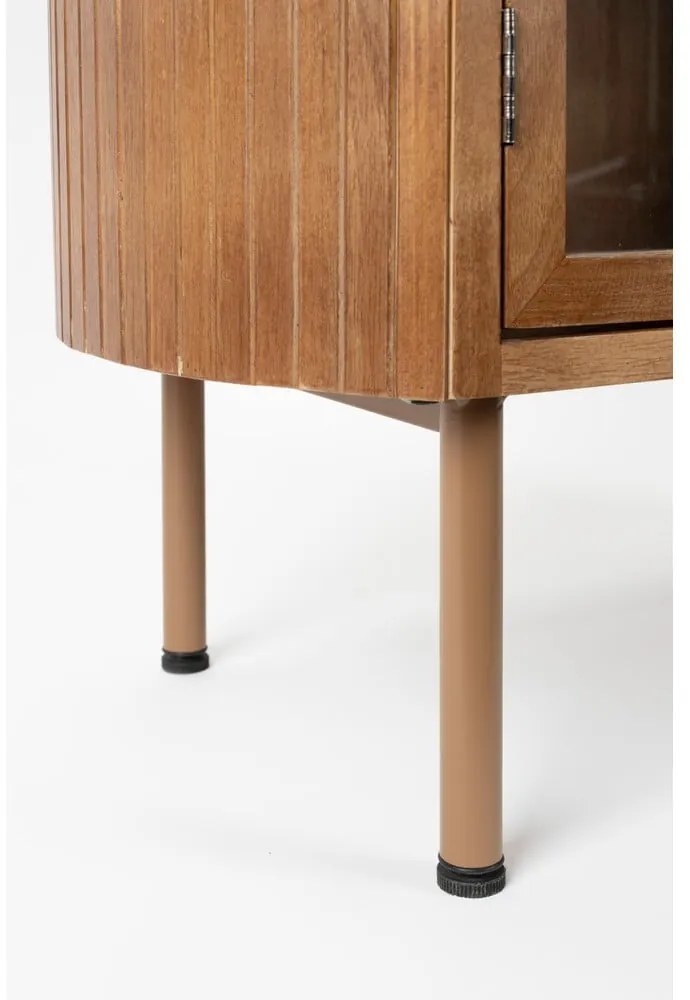 Vitrína z kaučukového dreva v prírodnej farbe 80x140x38 cm Yaz – White Label