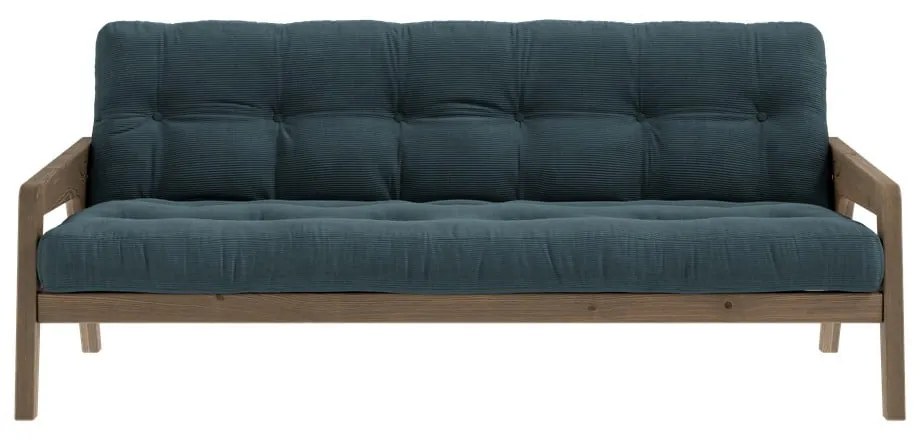 Modrá menčestrová rozkladacia pohovka 204 cm Grab - Karup Design