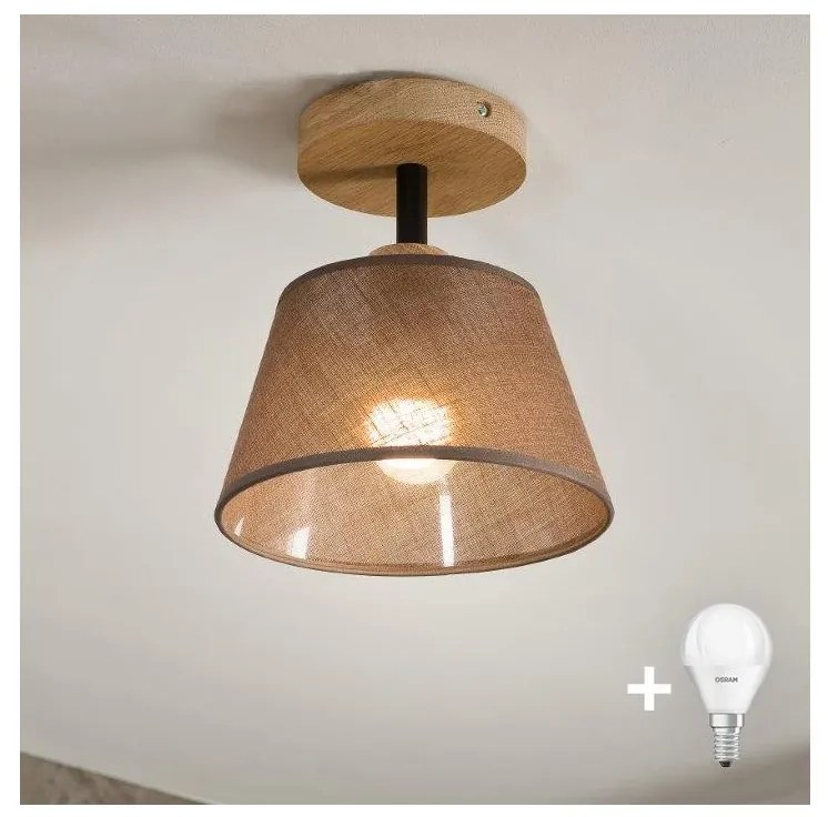 Brilagi - LED  Prisadený luster ANTHONY 1xE14/60W/230V dub/hnedá