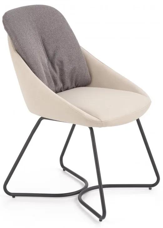 Jedálenská stolička K391 svetlosivá / sivá / čierna Halmar