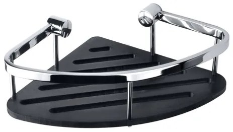 Bemeta Cytro rohová polička chróm/čierna 146 208 386