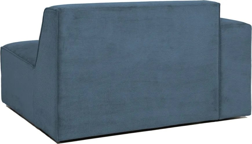 Modrý menčestrový modul pohovky (ľavý roh) Sting – Scandic