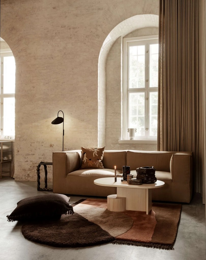 ferm LIVING Bavlnený vankúš Free Cushion Sugar Kelp 50x50 cm