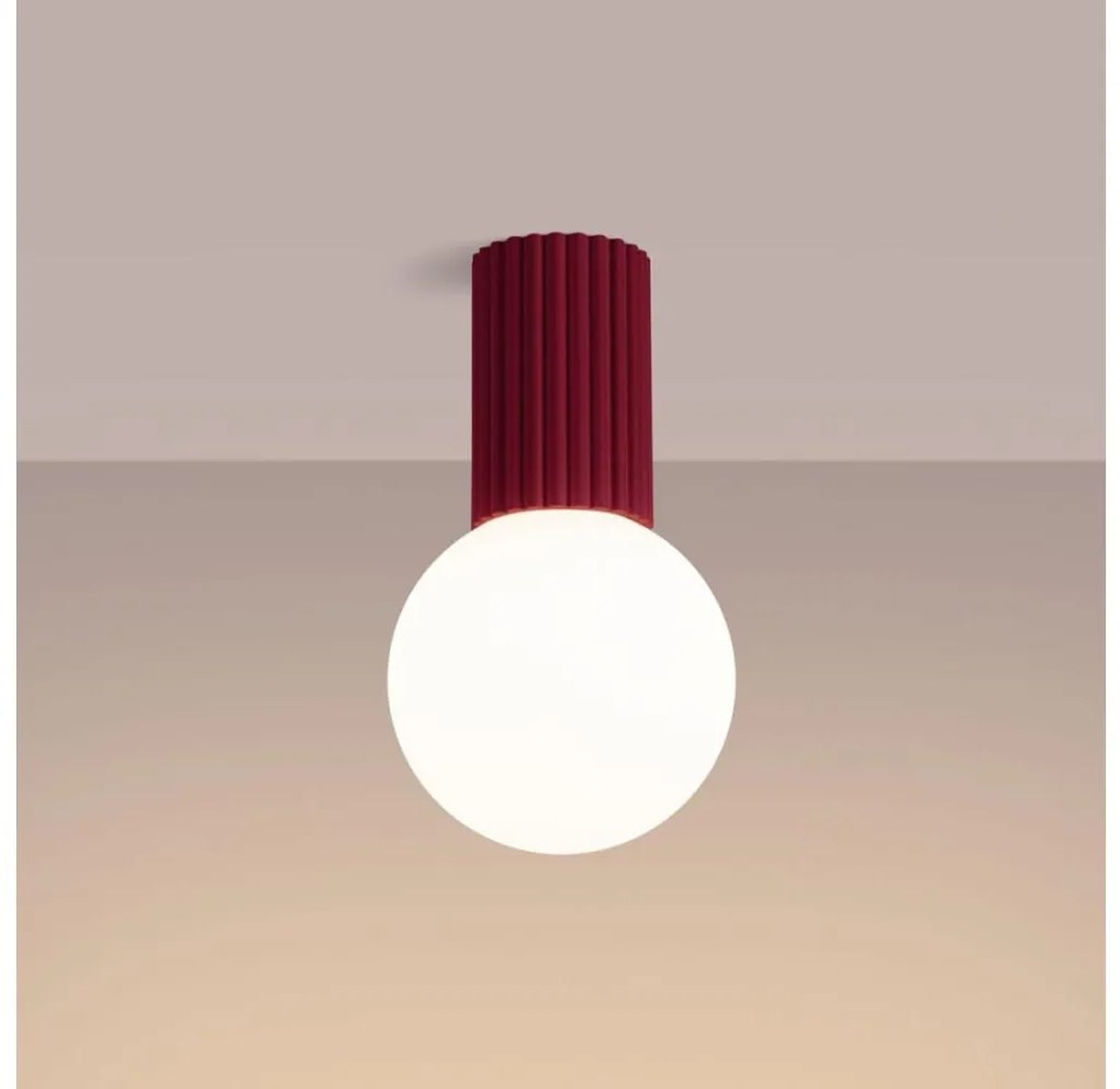 Sollux SL.1748 - Kúpeľňové stropné svietidlo HALO 1xG9/8W/230V IP44 červená