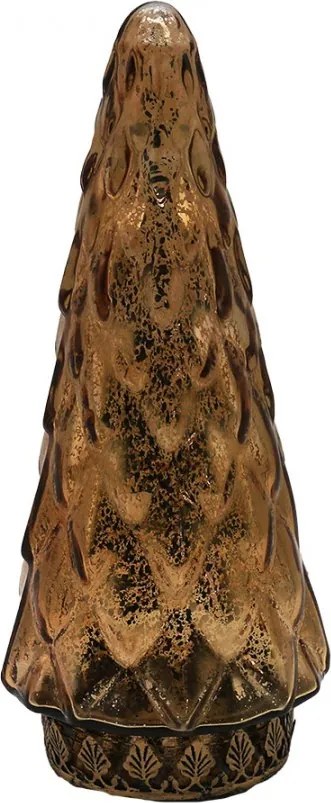 Medený sklenený dekoračný svietiaci stromček LED Tree - Ø 11*24 cm