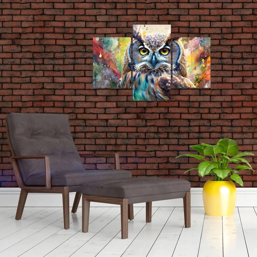 Obraz - Maľba sovy (90x60 cm)