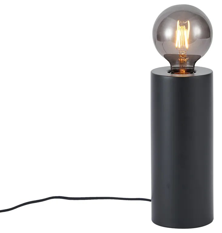 Moderná stolná lampa čierna 24 cm - Cylinder