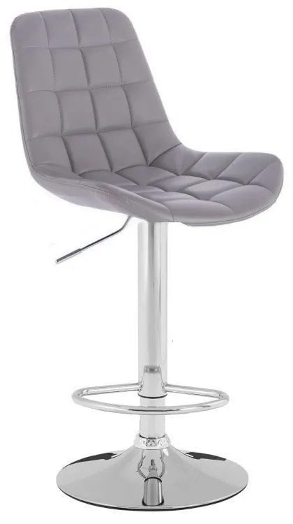 LuxuryForm DESIGN Barová stolička PARIS na striebornom tanieri - šedá