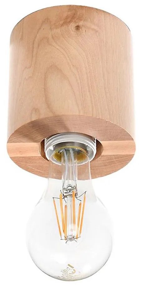 Sollux SL.0672 - Stropné svietidlo SALGADO 1xE27/60W/230V drevo
