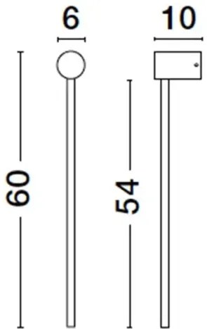 LED nástenné svietidlo Synthesi 60 čierne