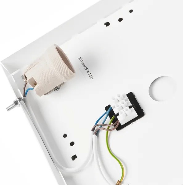 Stropné svietidlo NATURAL SQUARE 2xE27/15W/230V 31x31 cm borovica/čierna