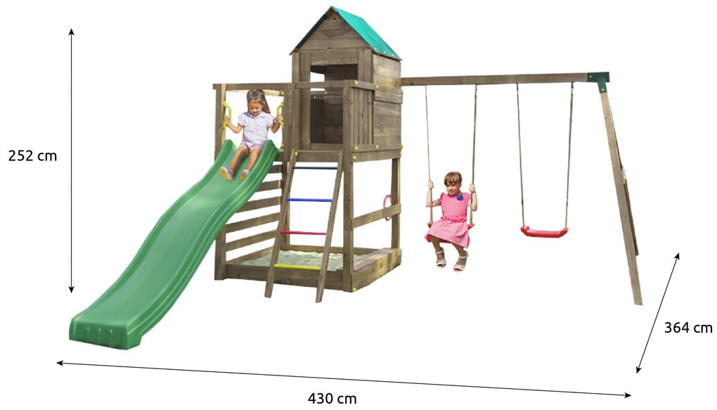 Marimex | Detské ihrisko Marimex Play Basic 007 + zelená šmykľavka | 11640446