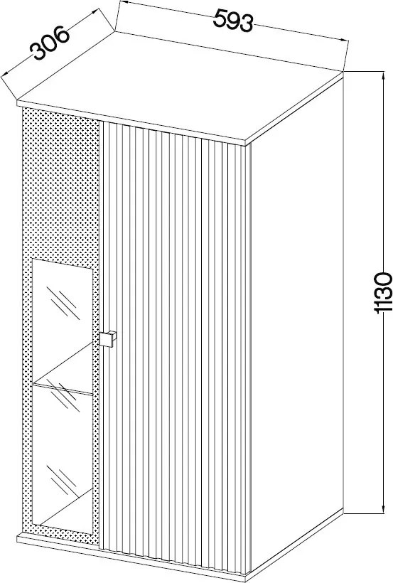 Obývacia stena Salsa, dub artisan/lamelový efekt