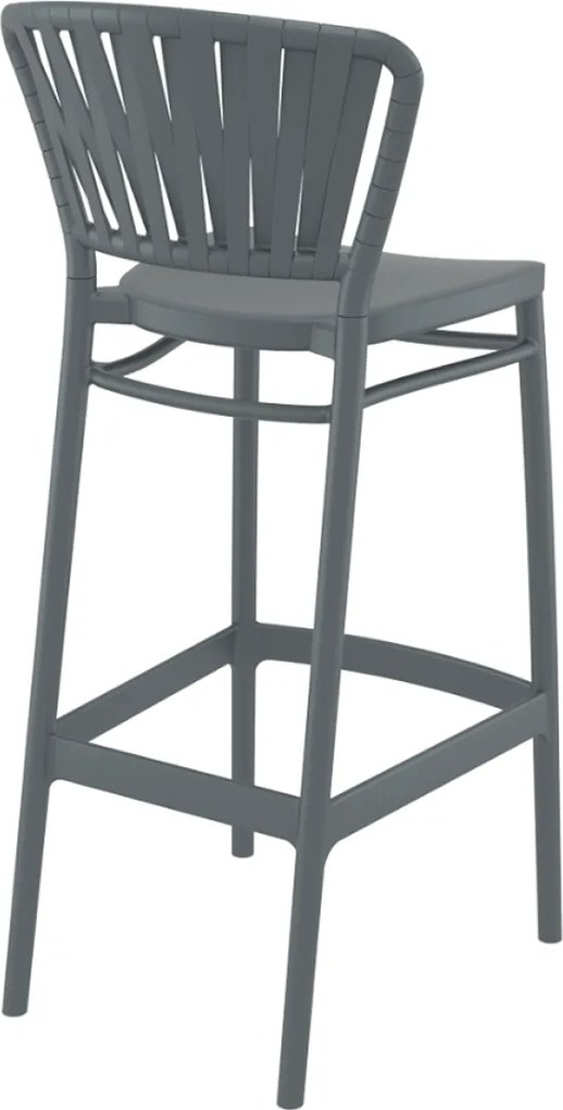 PORTOFINO BAR 75 záhradná barová stolička dark grey
