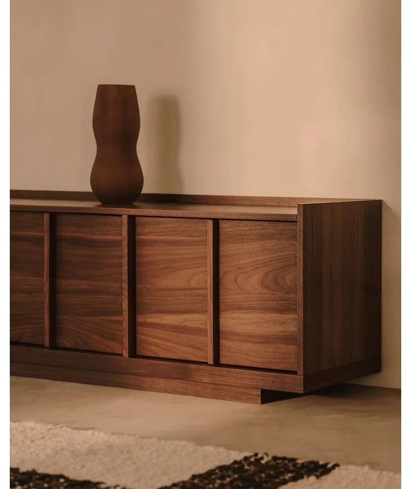 Hnedý TV stolík v dekore orecha 200x47x40 cm Onix – Kave Home