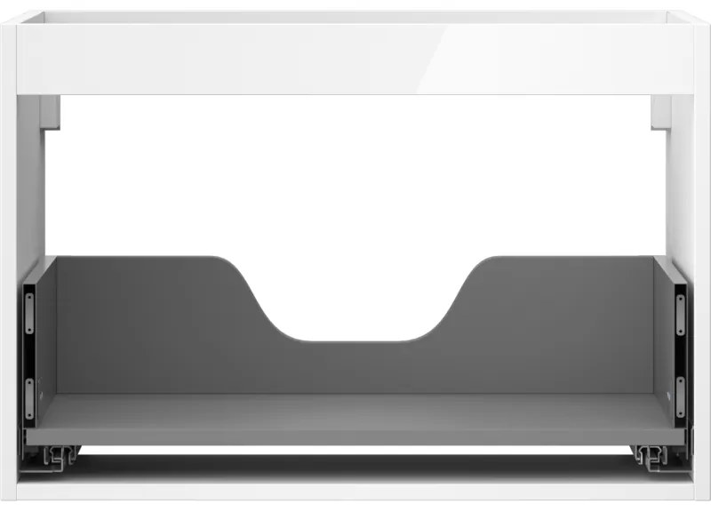 Mexen Box-A, závesná skrinka 70 cm, 1 zásuvka, biela lesklá, 91AX0-0700-470-1-00