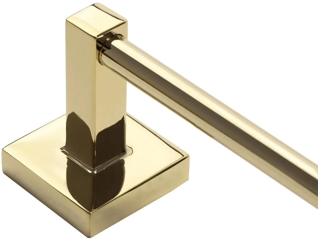 Kúpeľňový vešiak REA CUBE jednoramenný zlatý