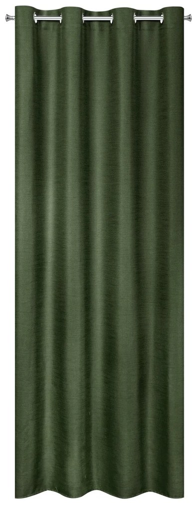 ZÁVES NA KRÚŽKOCH STYLE 140X250 CM TMAVOZELENÁ