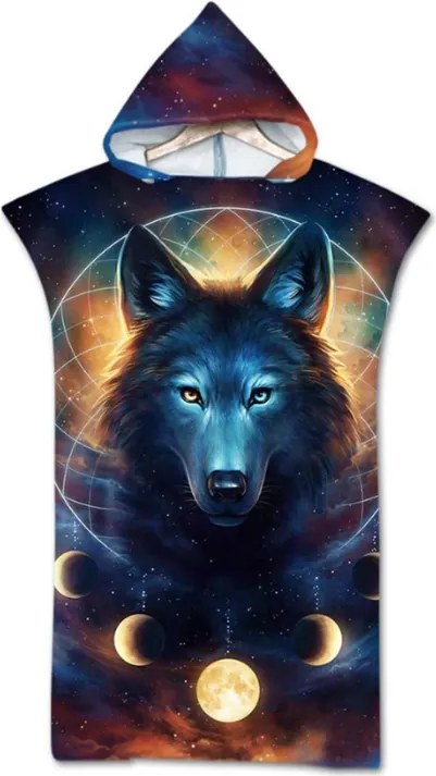Plážové pončo MOON WOLF farebné 80x145 cm