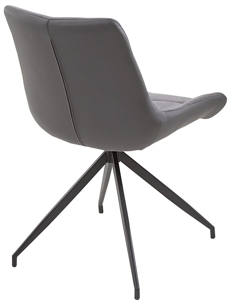 Stolička Divani svetlošedá čierna Retro