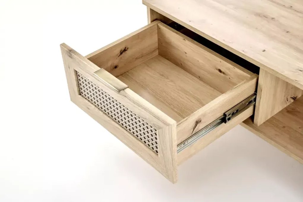 Konferenční stolek Borneo K 120 cm dub artisan/černý