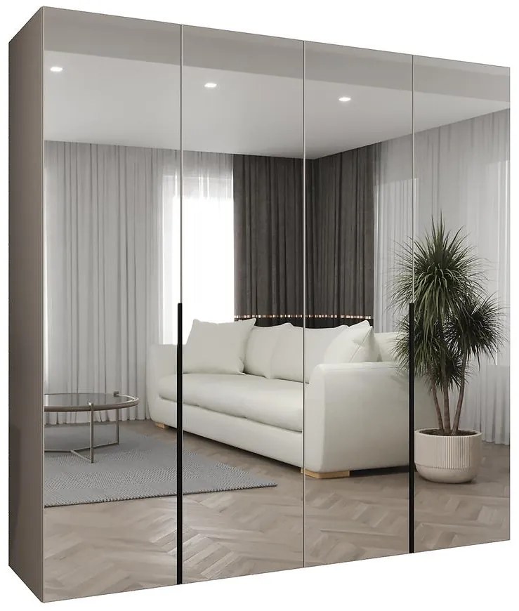 Skriňa Alicante III 200 kašmír/čierna