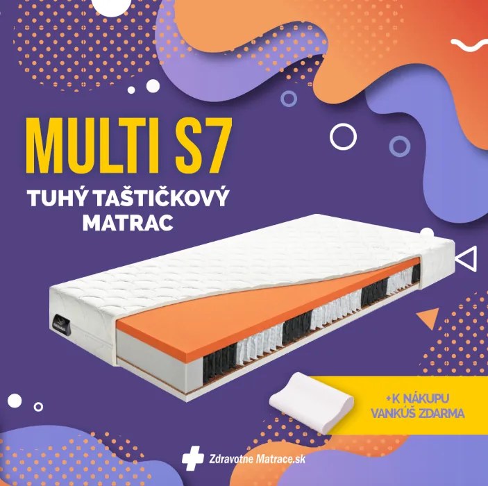BENAB MULTI S7 tuhý taštičkový matrac (vysoká nosnosť) 140x200 cm Poťah Medicott Silver