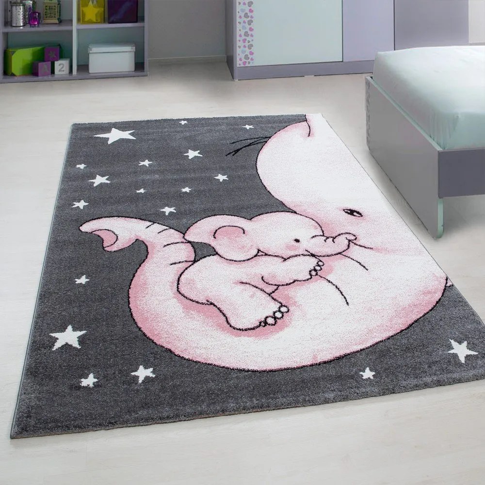 Ružovo-sivý detský koberec 120x170 cm Kids – Ayyildiz Carpets
