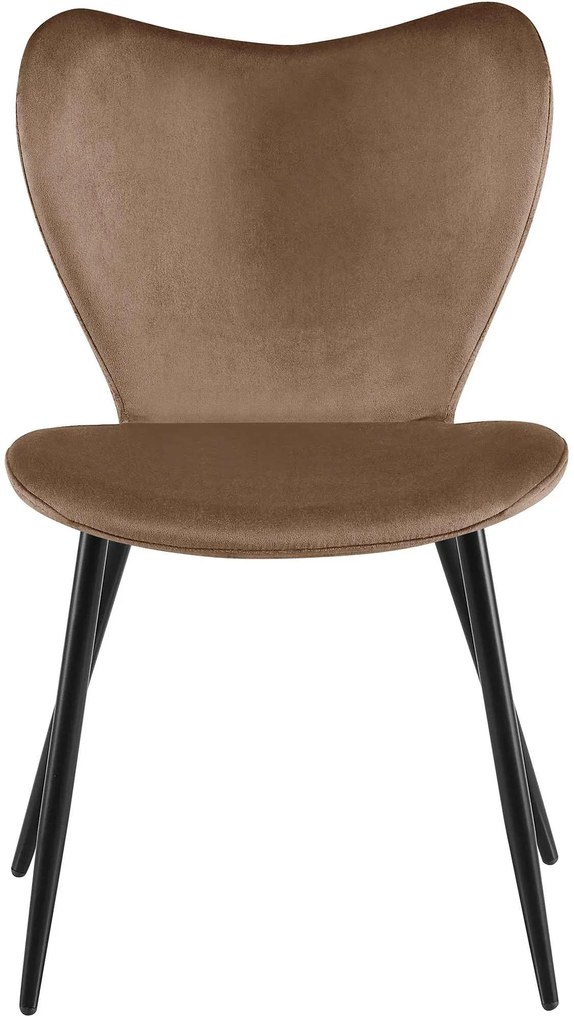 Jedálenská stolička Maika zamat - hnedá