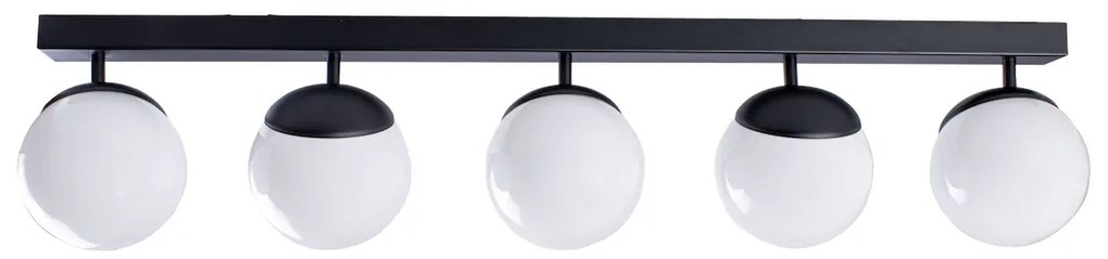 Stropné svietidlo Sfera, 5x biele sklenené tienidlo, b