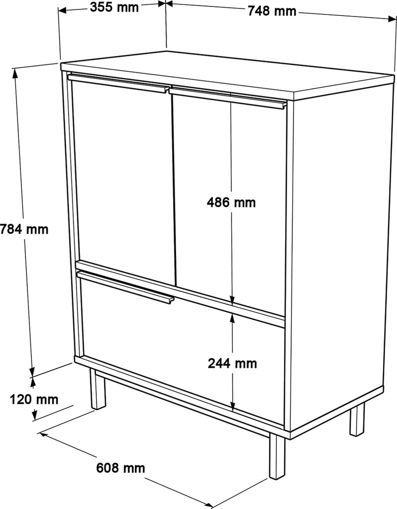 Komoda Houseland Odin biela