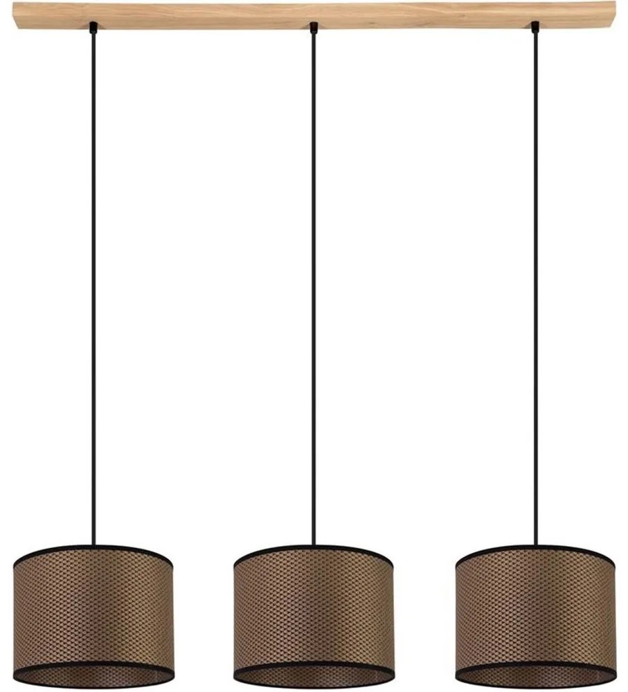 Spot-Light 1037400811551 - Závesný luster BENITA 3xE27/40W/230V, povrch dub