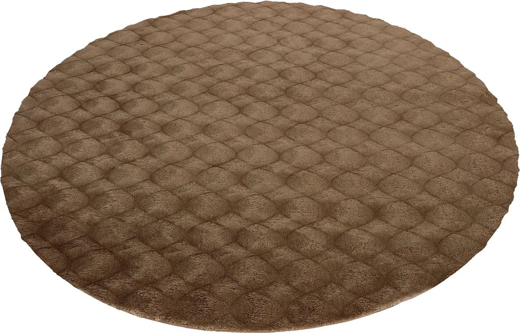 Obsession, Kusový koberec Diamond Cut 800 Taupe kruh, 200x200 (priemer) kruh, hnedá, obývacia izba