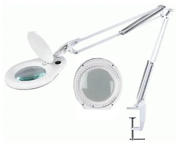 LED Stolná lampa s lupou a klipom LED/15W/230V