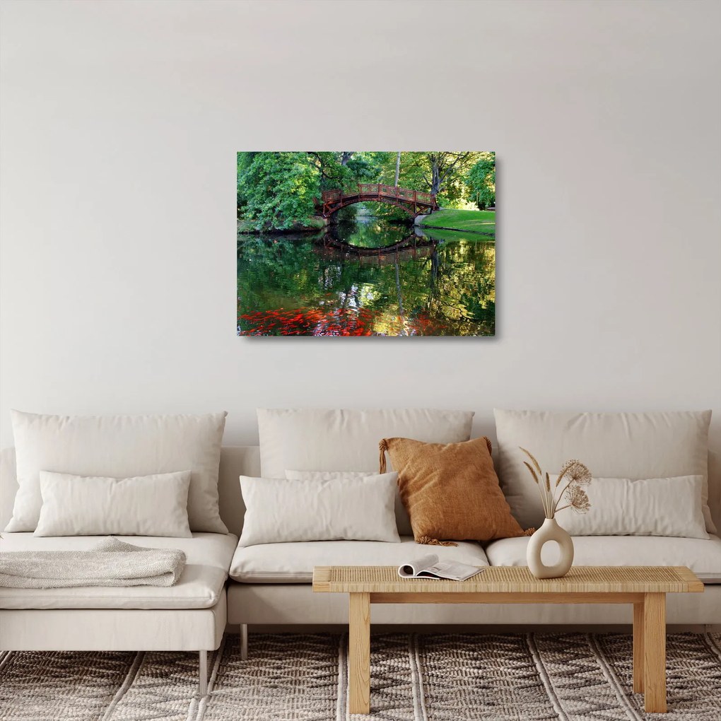 Sklenený obraz rieky (70x50 cm)