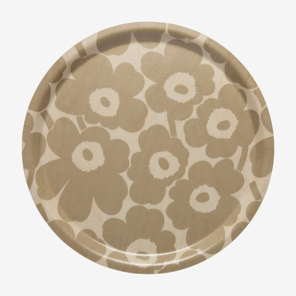 Marimekko Servírovacia Tácka Unikko 31 cm béžová