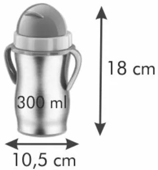 Tescoma BAMBINI detská termoska so slamkou, modrá