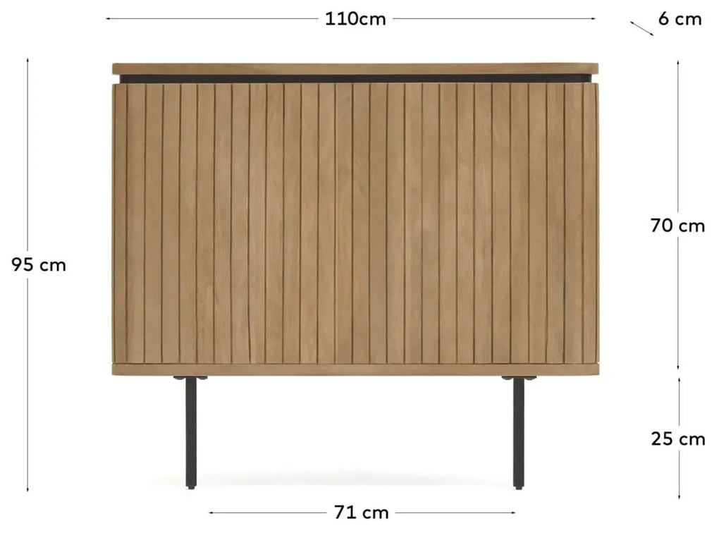 Čelo postele licia 110 x 95 cm prírodné MUZZA
