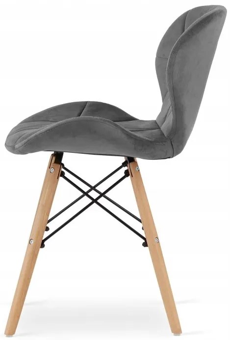 Jedálenská zostava TODI 60cm okrúhly stolový set čierny + 2 stoličky LAGO sivé