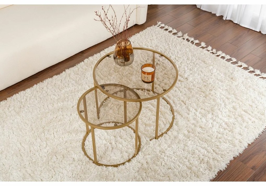 Súprava konferenčných stolíkov Aurum Gold and Bronze 60 cm, 2 ks