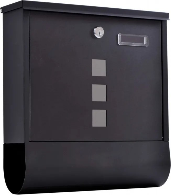 HANS poštová schránka čierna čierna
